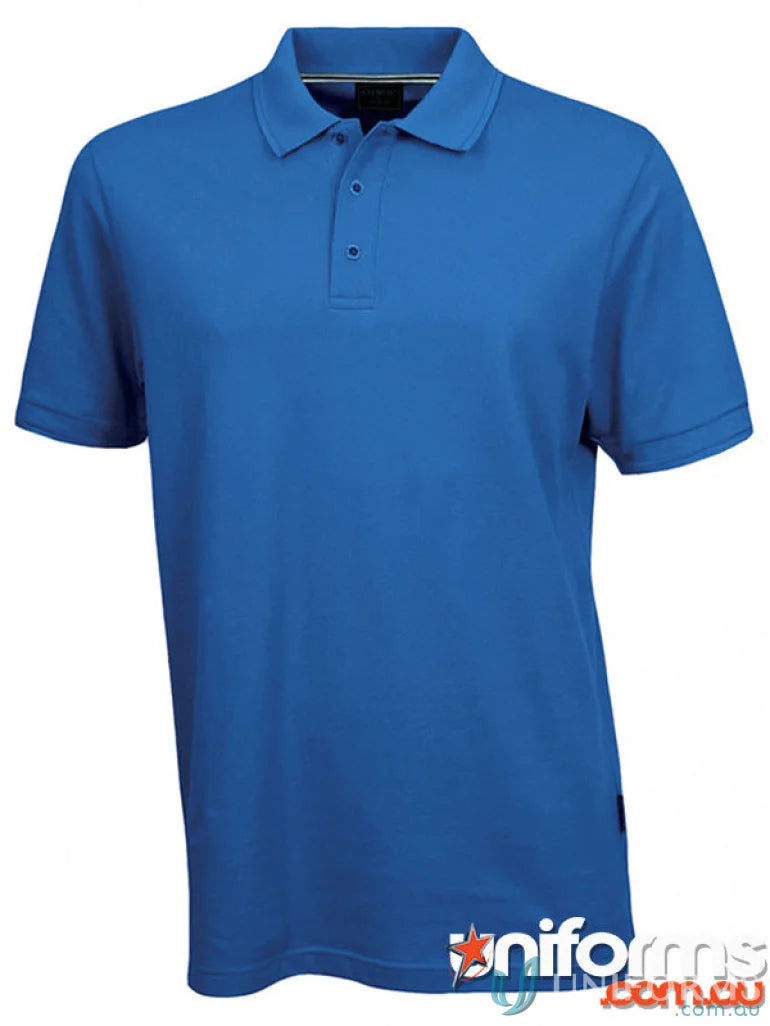 Royal blue Oceanic S/S Polo with ribbed collar, perfect for uniforms and workwear
