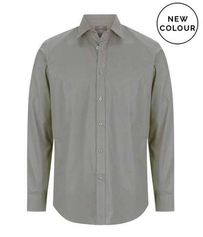 Olsen Cotton Stretch Shirt - Moss / 38 - SHIRTS