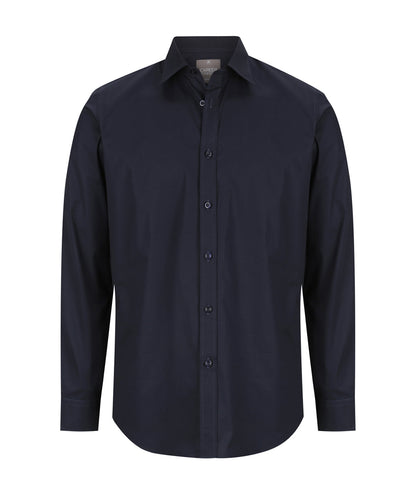 Olsen Cotton Stretch Shirt - Navy / 38 - SHIRTS