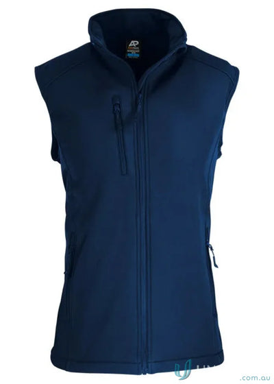 Navy blue Olympus Vest with wind-resistant finish, perfect for work and sports uniforms