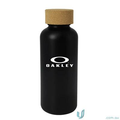Organic 650ml eco friendly water bottle with natural cork and sugar cane design
