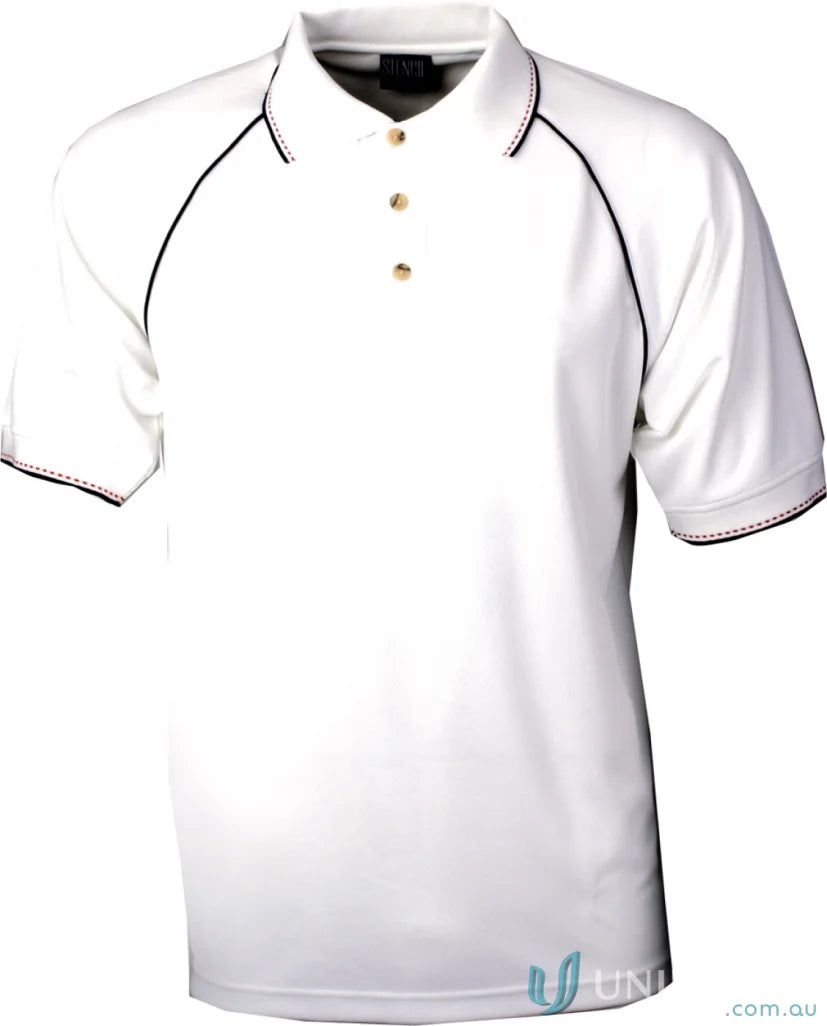 White polo shirt with dark trim from Original Cool Dry collection, stylish and comfy