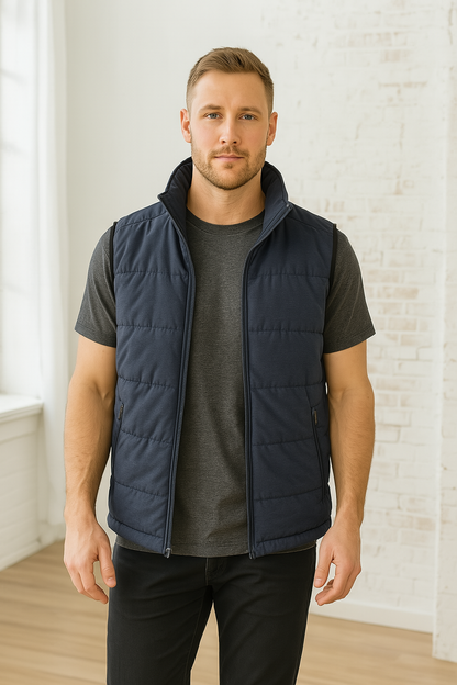 Men’s Outlander Insulated Eco-Thread Vest Waterproof - Navy Marle / A(S) - vest