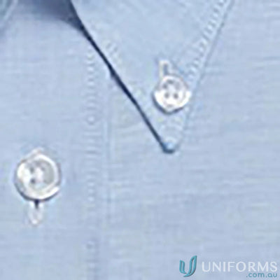 Light blue Oxford Weave LS Shirt with easy iron long sleeve design for casual style