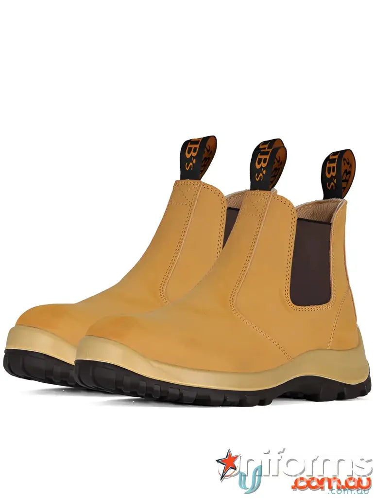 Tan Parallel Safety Boot with a tough sole, resistant to wear, perfect for uniforms