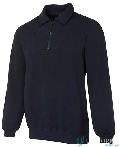 Navy blue JB’s Half Zip Fleecy Sweater perfect for cold days zip fleecy sweater style