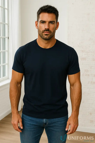 Dark navy blue Paramount Air Classic Tee in relaxed fit combed cotton shirt