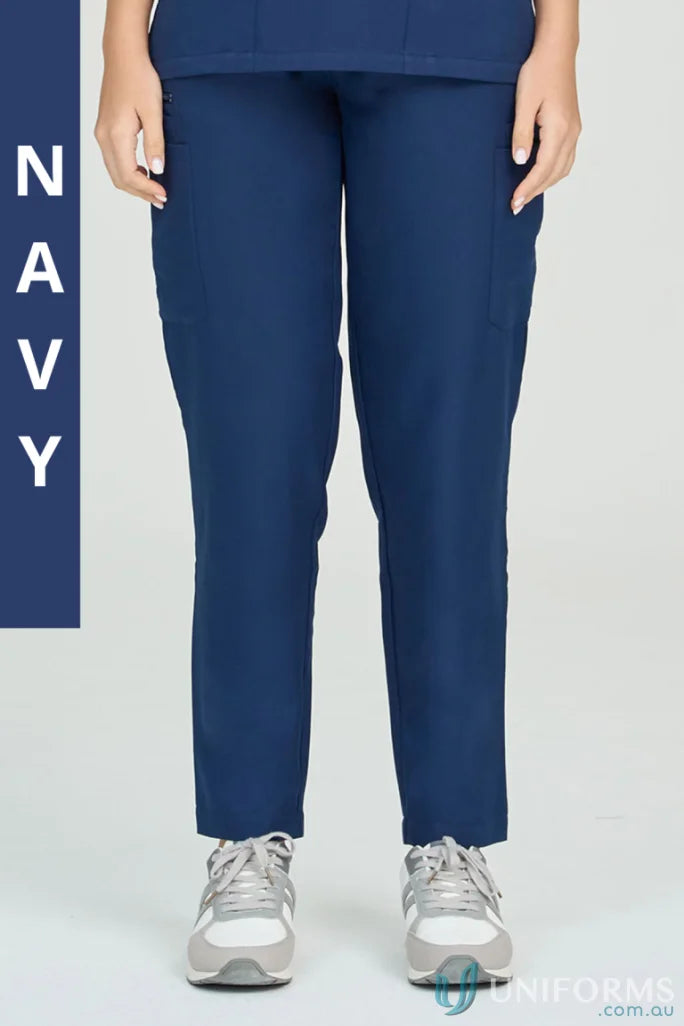 Navy Parker Scrub Pant from City Collection Parker with internal drawcord for comfy fit