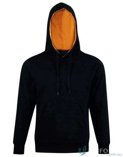 Passion Fleece Hoodie with orange hood lining, Fl09 Spirit Unisex style for comfort