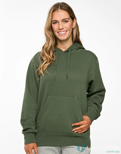 Olive green passion fleece hoodie with hood lining, FL09 Spirit Unisex design