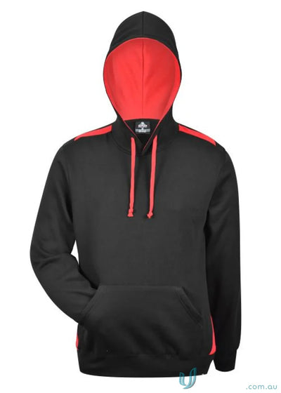 Paterson Hoodie black workwear hoodie with red accents, perfect for uniforms and work uniforms