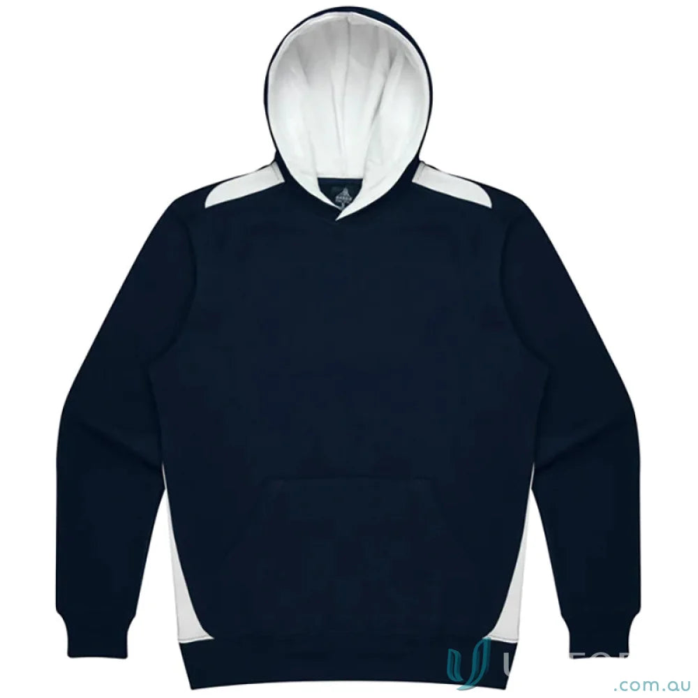 Kids Navy and White Hooded Sweatshirt with contrast panels, soft brushed fabric