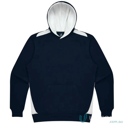 Kids Navy and White Hooded Sweatshirt with contrast panels, soft brushed fabric