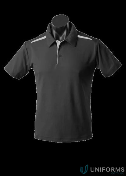 Gray Paterson Polo shirt made from comfortable fabric, perfect for uniforms and workwear