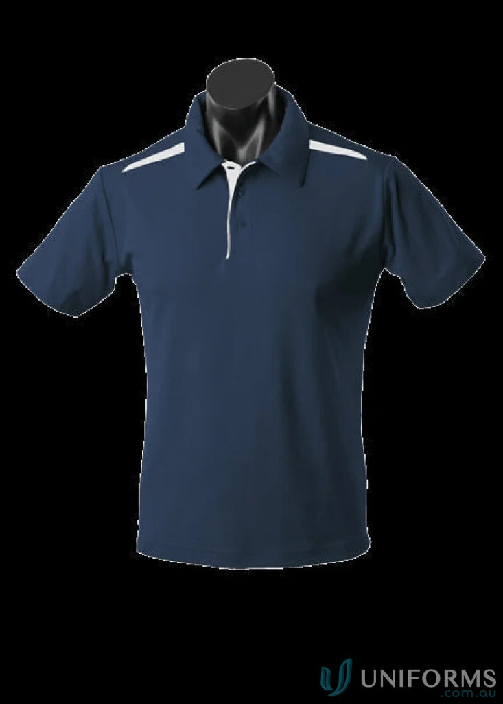 Navy blue Paterson Polo shirt made from comfy fabric, perfect for uniforms or workwear