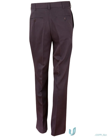 Brown dress pants WP01 Permanent Press with stain resistant jet pockets and angled coin pocket