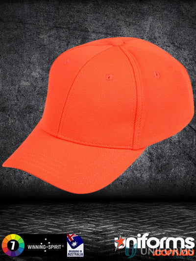 Bright orange Pique Mesh Cap made from breathable pique mesh for a winning spirit look