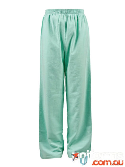 Mint green loose-fitting lounge pants with pant elastic, perfect for uniforms or workwear