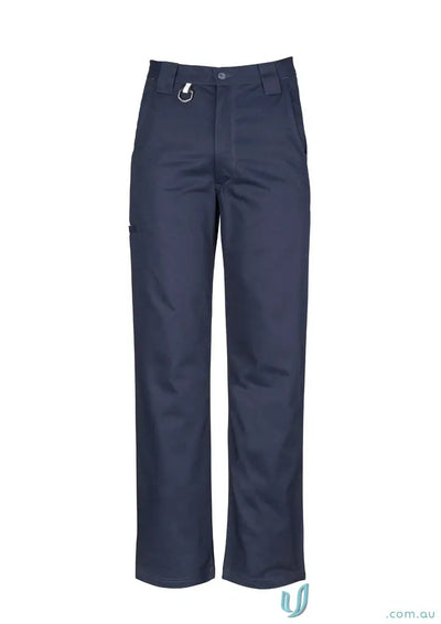 Dark navy plain utility pant with reinforced stitching and pockets