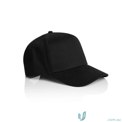 Solid black Planett Frame Cap with curved peak, plastic snapback, and tonal under-peak lining