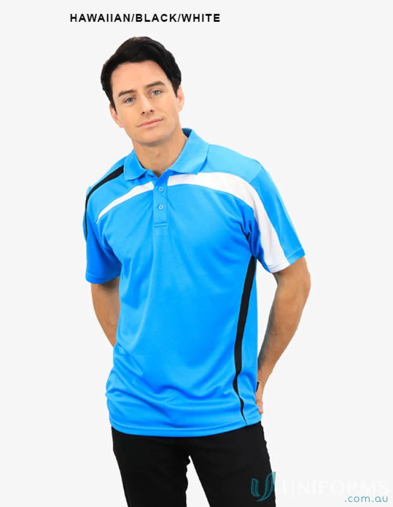 Man wearing Planett Polo with cooldry moisture management technology and sleek style