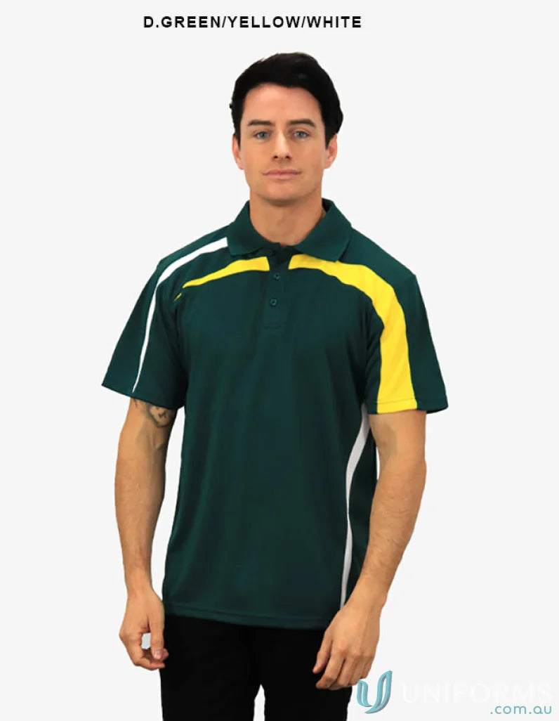 Man in Planett Polo with cooldry moisture management technology for all-day comfort