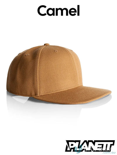 Camel-colored Planett Stock Cap high profile snapback flat peak cap for style