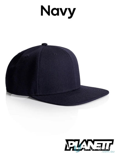 Navy blue flat peak cap high profile snapback for a stylish look
