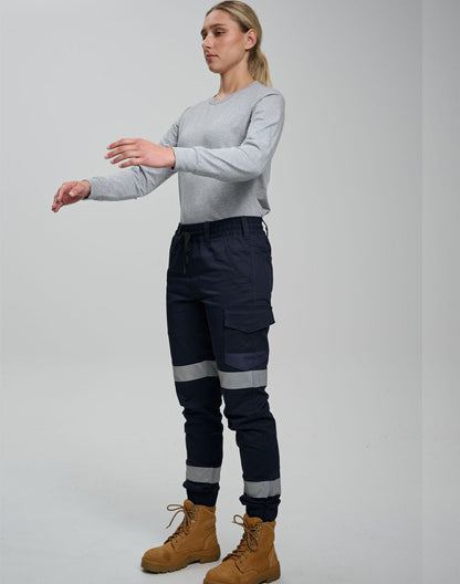 PLANETT Taped Cotton Stretch Cuffed Work Pants