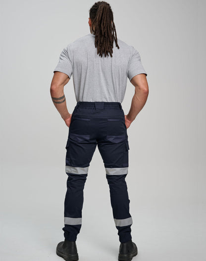 PLANETT Taped Cotton Stretch Cuffed Work Pants