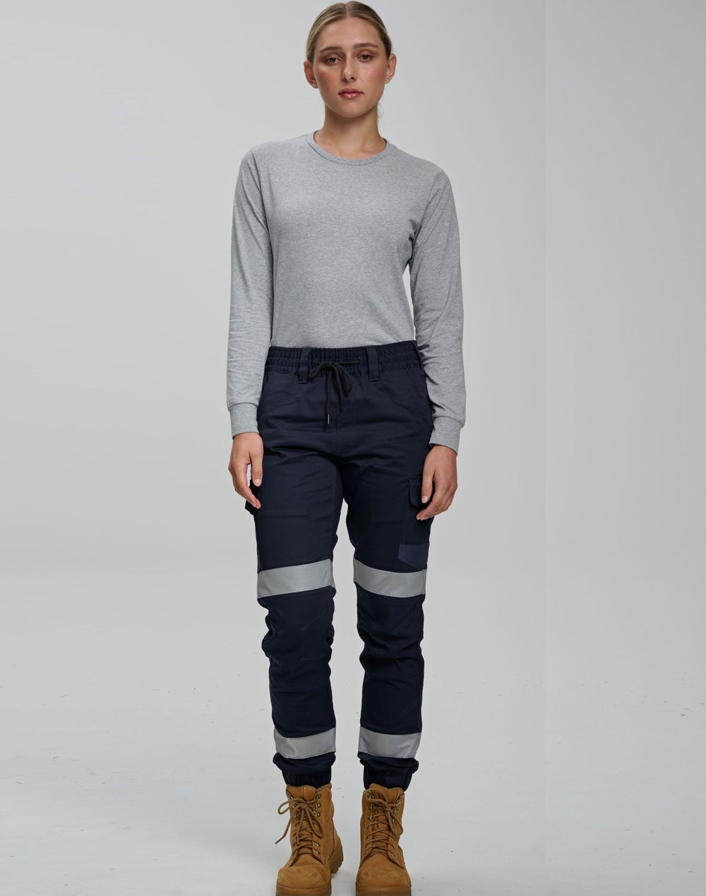 PLANETT Taped Cotton Stretch Cuffed Work Pants