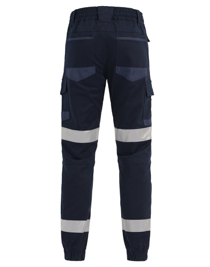 PLANETT Taped Cotton Stretch Cuffed Work Pants