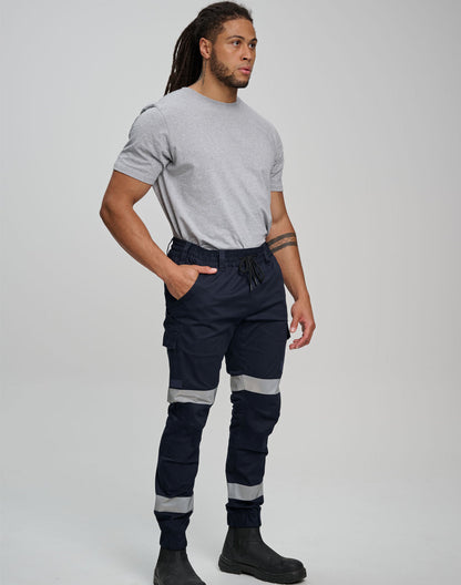 PLANETT Taped Cotton Stretch Cuffed Work Pants