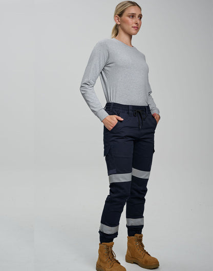 PLANETT Taped Cotton Stretch Cuffed Work Pants
