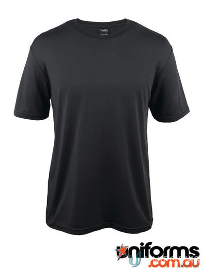 Black Podium Stretch Tee with Podium Cool™ Moisture-Wicking Fabric for all-day comfort