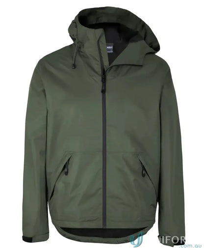 Olive green Podium Tech Jacket hoodie rain jacket from JB’s Podium Tech for staying warm