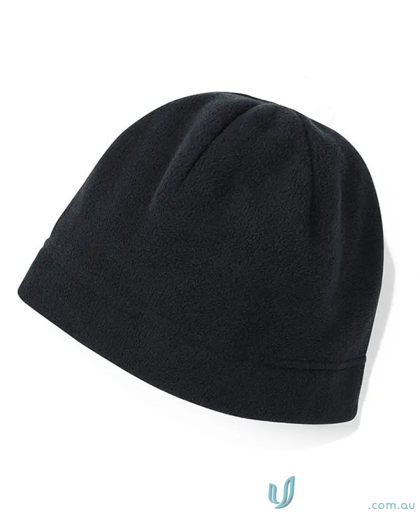 Black fleece beanie from JB’s Polar Beanie collection for cold weather warmth