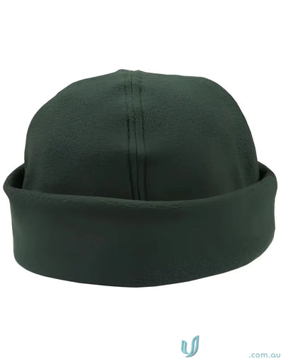 Dark green polar fleece beanie from Winning Spirit Polar featuring high-quality polar fleece