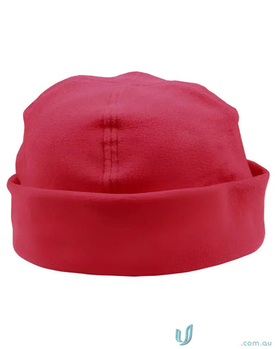 Red fleece Docker hat from Winning Spirit Polar made with high-quality polar fleece
