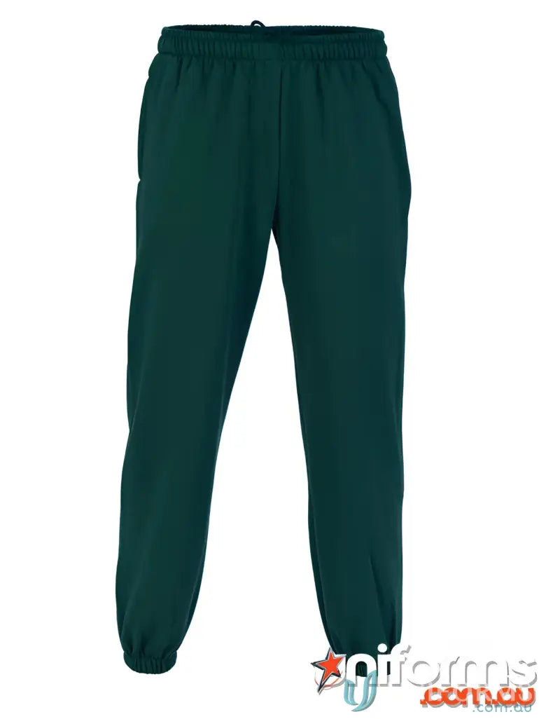 Green poly cotton fleecy track pants shown in comfy fleecy track pants product image