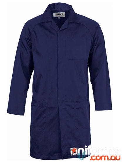 Navy blue PolyCotton Dust Coat for workwear and professional uniforms