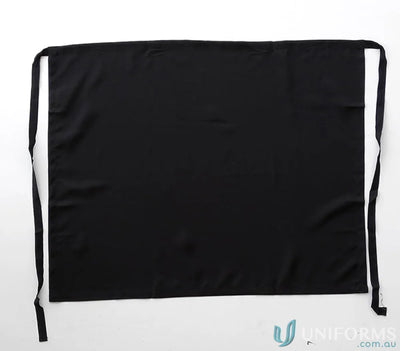 Bocini WA0601 Polyester Drill Three Quarter Apron Without Pocket in Black