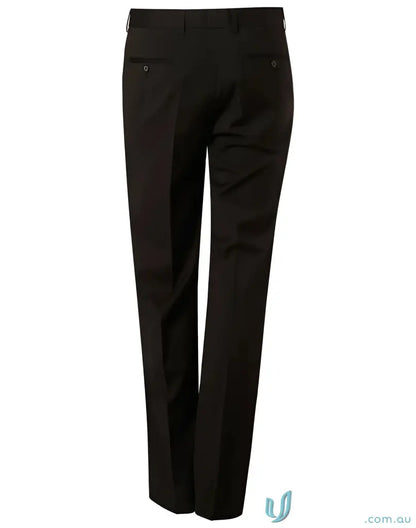 Black PolyViscose Stretch Pants with flexi waist for uniforms and workwear comfort
