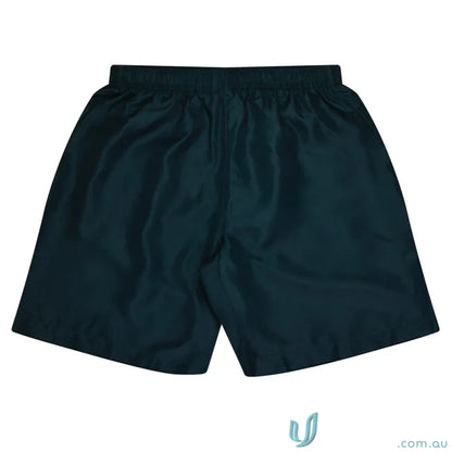 Dark green polyester pongee athletic shorts from Pongee-shorts for uniforms and workwear