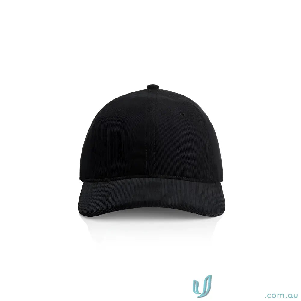 Black cotton 16-wale Partridge Access Cord Cap with adjustable fastener and low-profile style