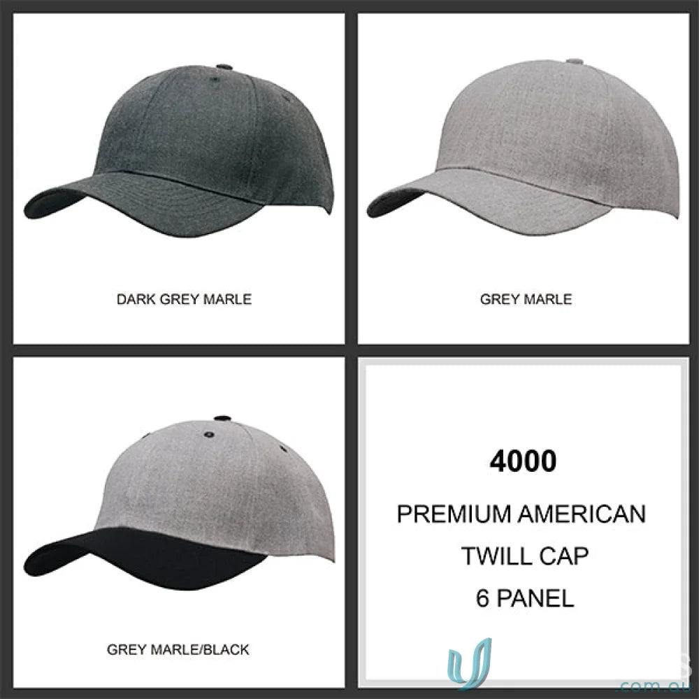 Premium American Twill Cap in various colors perfect for uniforms and workwear FAQ link