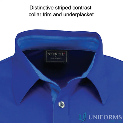 Blue collared shirt from Premium Argent Polo, perfect for stylish uniforms and workwear