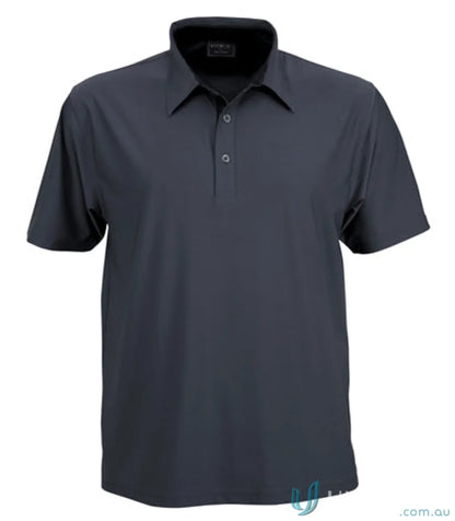 Dark gray Premium Argent Polo shirt showing stylish features perfect for uniforms or workwear