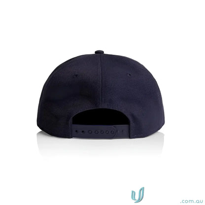 Dark blue Premium AS Colour stock canvas cap with adjustable snapback and tonal under-peak lining