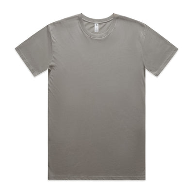 Premium basic tee plain gray short-sleeved crew neck with subtle texture perfect for workwear and uniforms